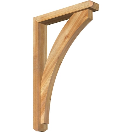 Thorton Craftsman Rough Sawn Bracket W/ Offset Brace, Western Red Cedar, 4W X 22D X 34H